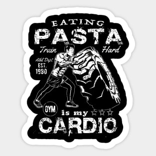 Eating Pasta Is My Cardio ::: Funny Fitness Motivation Sticker